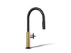 Kohler Billet Pull-down kitchen sink faucet with two-function sprayhead