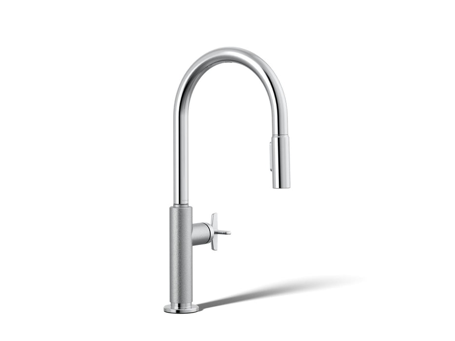 Kohler Billet Pull-down kitchen sink faucet with two-function sprayhead