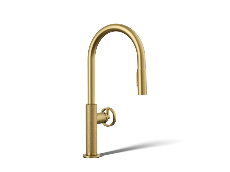 KOHLER KOHLER K-28669-9 Billet Pull-down kitchen sink faucet with two-function sprayhead