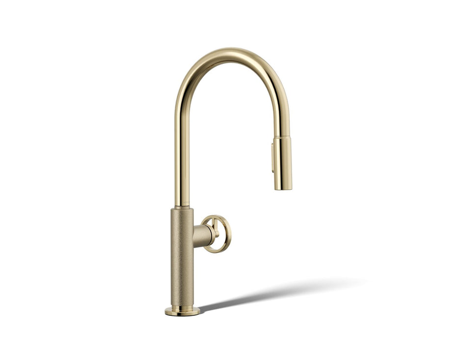 KOHLER KOHLER K-28669-9 Billet Pull-down kitchen sink faucet with two-function sprayhead