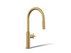 KOHLER K-28669-3 Billet Pull-down kitchen sink faucet with two-function sprayhead