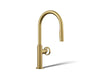 KOHLER K-28669-9 Billet Pull-down kitchen sink faucet with two-function sprayhead