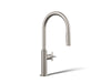 Kohler Billet Touchless pull-down kitchen sink faucet with two-function sprayhead
