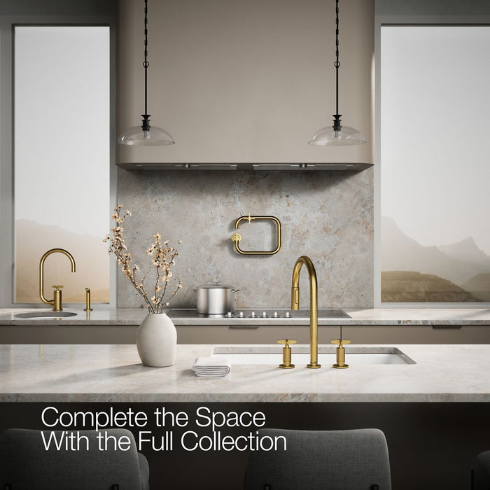 Kohler Billet Pull-down kitchen sink faucet with two-function sprayhead