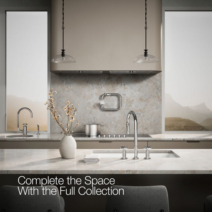 KOHLER K-28671-9 Billet Pull-down kitchen sink faucet with two-function sprayhead
