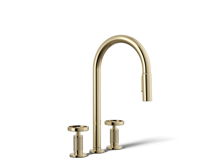 KOHLER KOHLER K-28671-9 Billet Pull-down kitchen sink faucet with two-function sprayhead