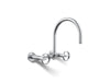 Kohler Billet Two-hole wall-mount bridge kitchen sink faucet