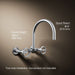 Kohler Billet Two-hole wall-mount bridge kitchen sink faucet