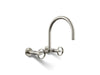 Kohler Billet Two-hole wall-mount bridge kitchen sink faucet
