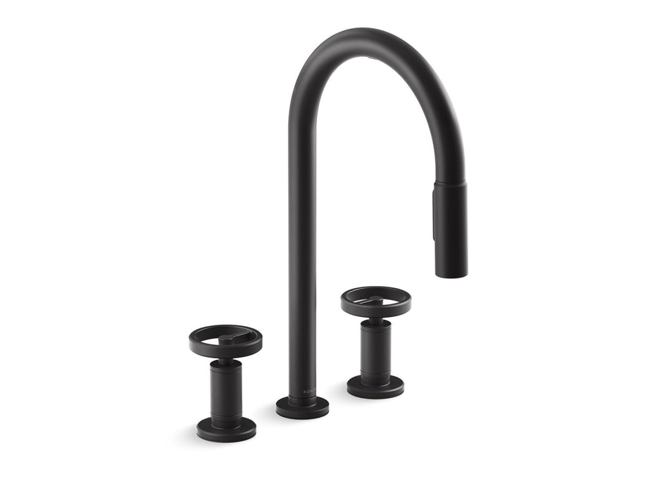 KOHLER K-28677-9RT2 Billet Touchless pull-down kitchen sink faucet with two-function sprayhead