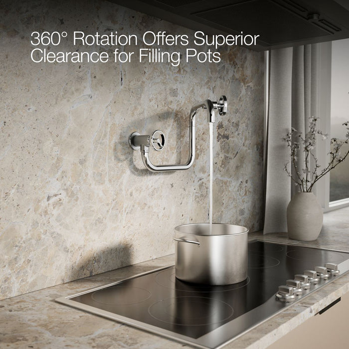 KOHLER K-28678-9 Billet Wall-mount pot filler
