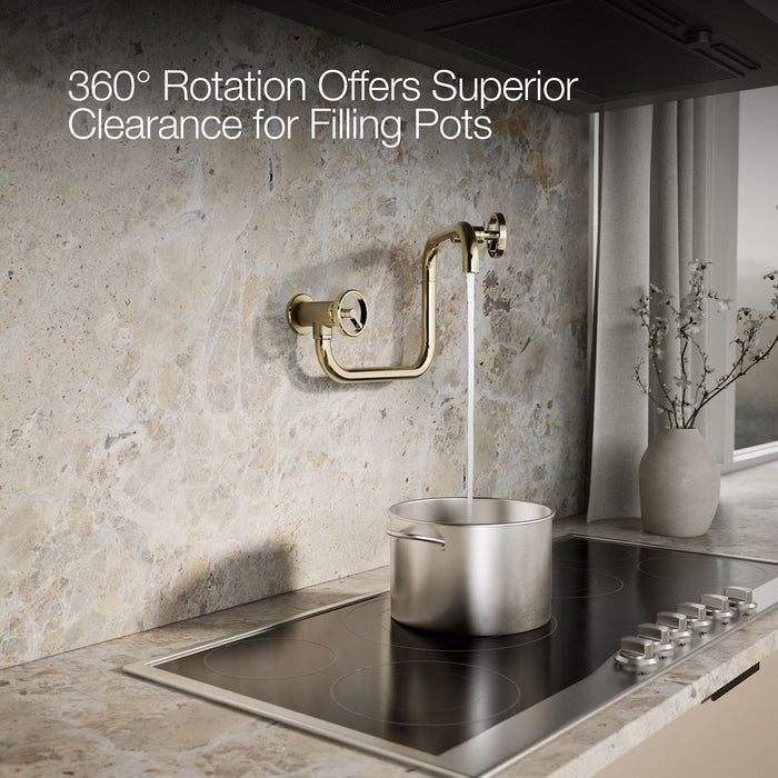 KOHLER K-28678-9 Billet Wall-mount pot filler