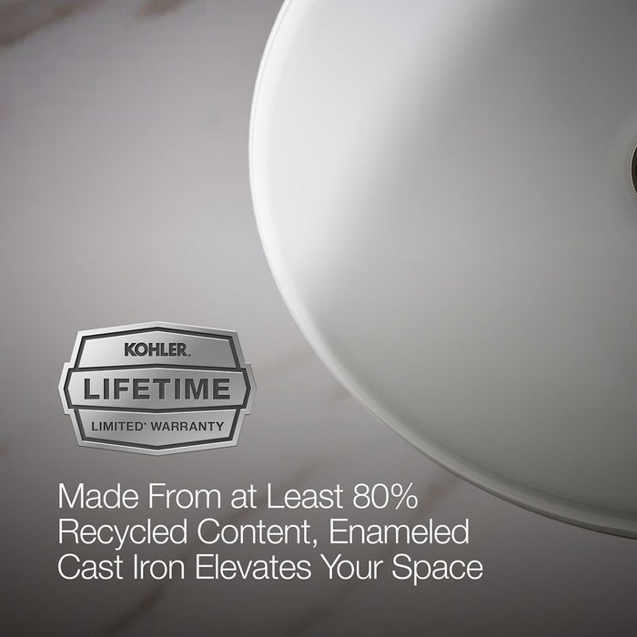 KOHLER Canvas 19-1/2" round undermount bathroom sink