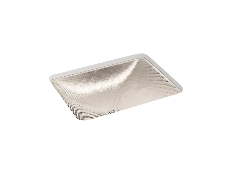 Kohler Yepsen 20" rectangular undermount bathroom sink, no overflow