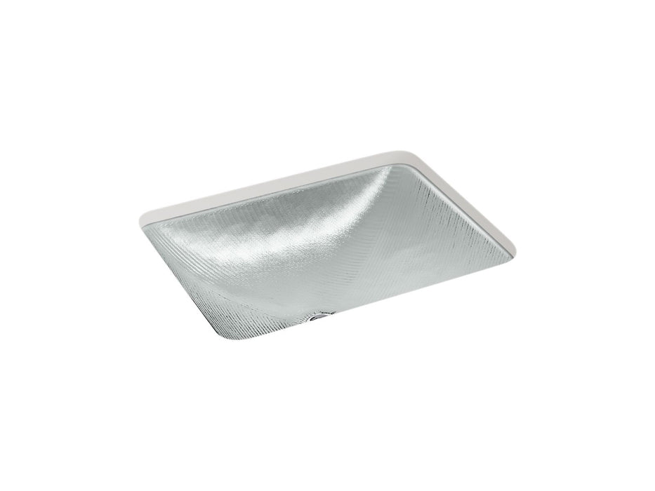 Kohler Yepsen 20" rectangular undermount bathroom sink, no overflow