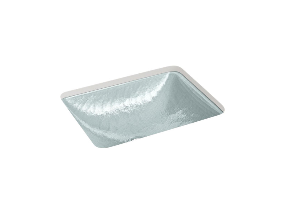 Kohler Yepsen 20" rectangular undermount bathroom sink, no overflow