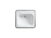 KOHLER K-2890-4 Tahoe 20" rectangular drop-in bathroom sink