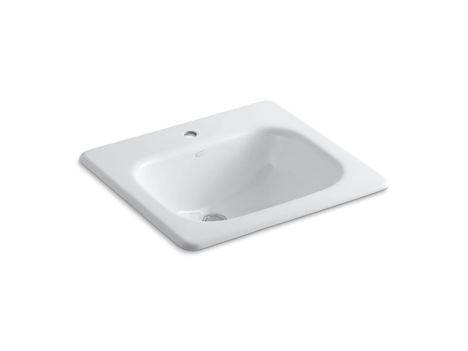 KOHLER K-2895-1 Tahoe 21" rectangular drop-in bathroom sink, white