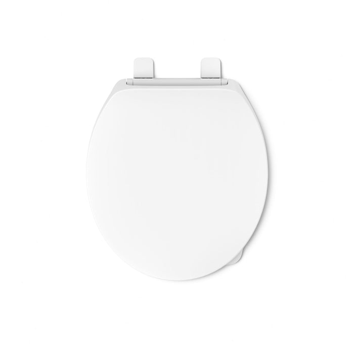 KOHLER K-29031 Drift ReadyLatch Quiet-Close Round-front Toilet Seat