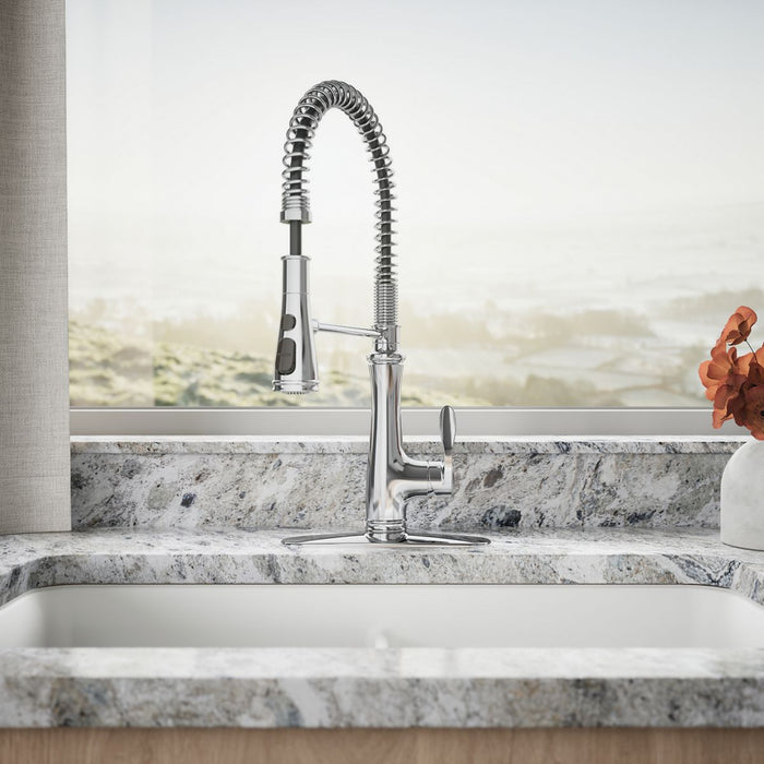 KOHLER Bellera Semi-professional kitchen sink faucet with three-function sprayhead