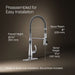 KOHLER Bellera Semi-professional kitchen sink faucet with three-function sprayhead