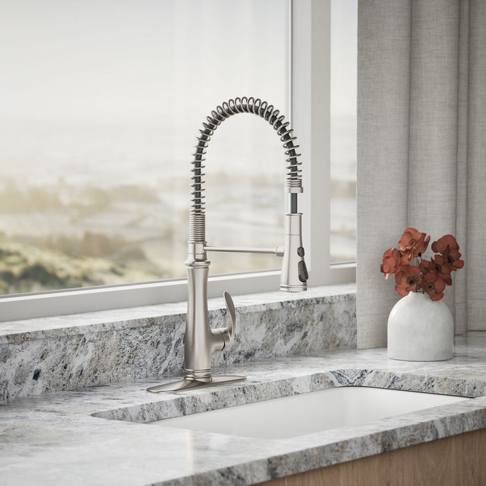 KOHLER Bellera Semi-professional kitchen sink faucet with three-function sprayhead