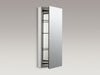 KOHLER K-2913-PG Catalan 15" W x 36-1/8" H aluminum single-door medicine cabinet with 107 degree hinge