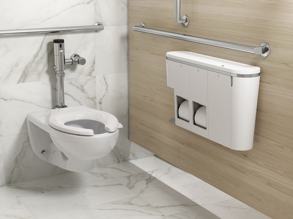 KOHLER K-29154-LWW Clean Haven Hygiene Station with Dual Toilet Paper Dispenser, Left Mount