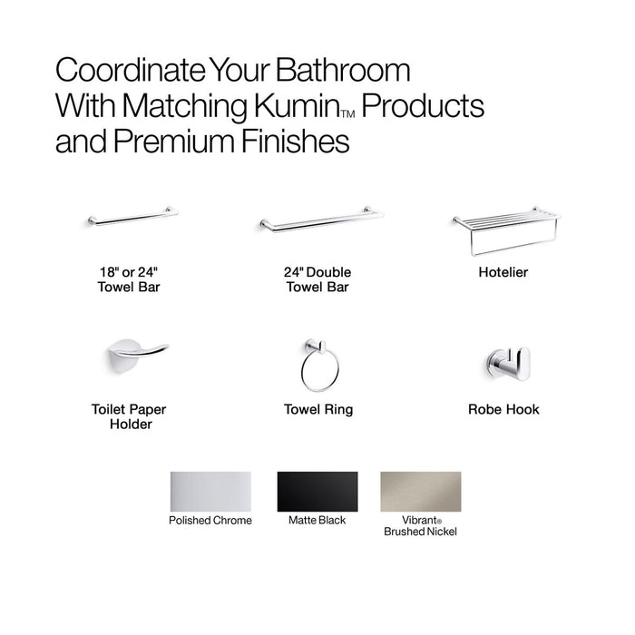 Kohler Kumin Covered horizontal toilet paper holder