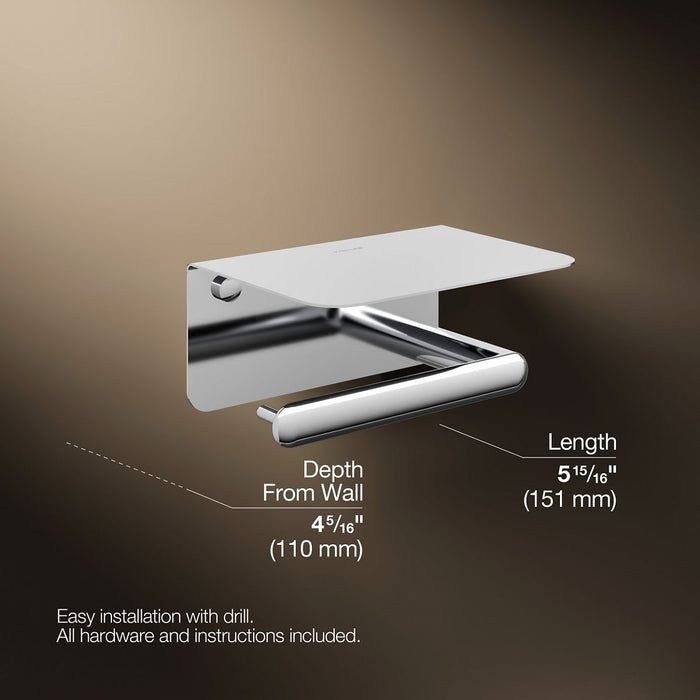 Kohler Kumin Covered horizontal toilet paper holder
