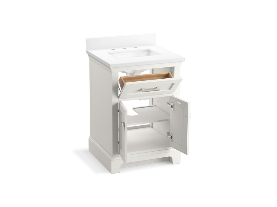 Kohler Charlemont 24" bathroom vanity cabinet with sink and quartz top