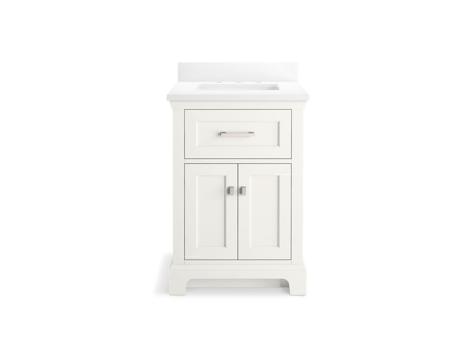 KOHLER K-29259-BD1 Charlemont 24" bathroom vanity cabinet with sink and quartz top, white - view 4