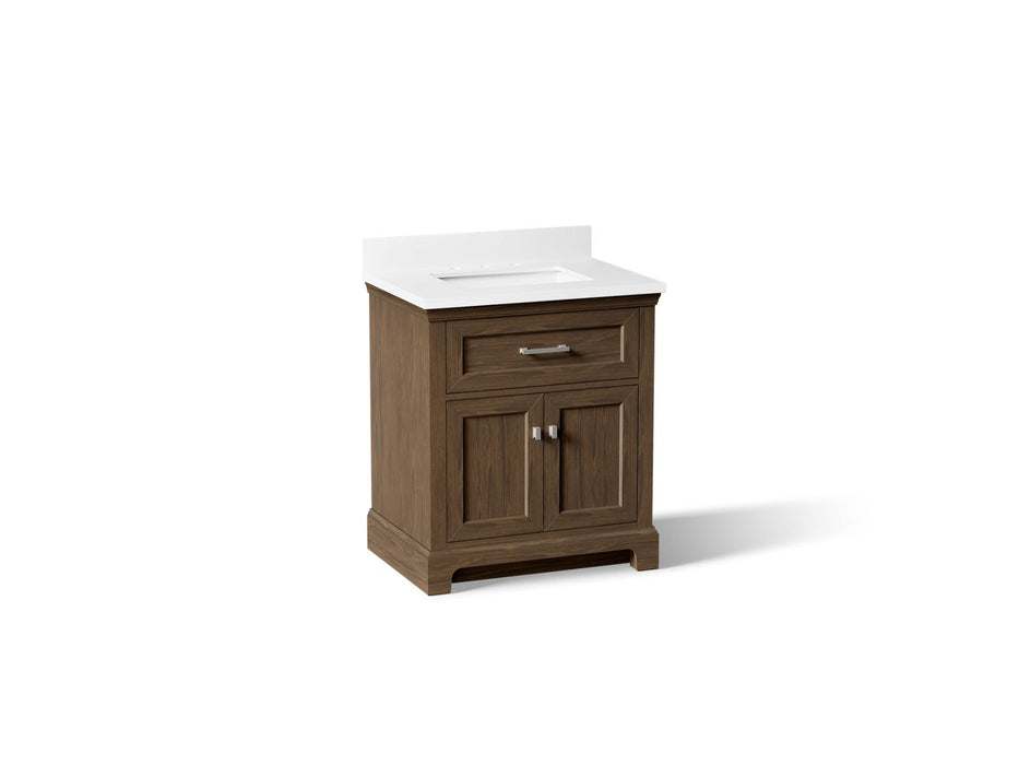 Kohler Charlemont 30" bathroom vanity cabinet with sink and quartz top