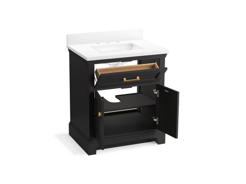 Kohler Charlemont 30" bathroom vanity cabinet with sink and quartz top