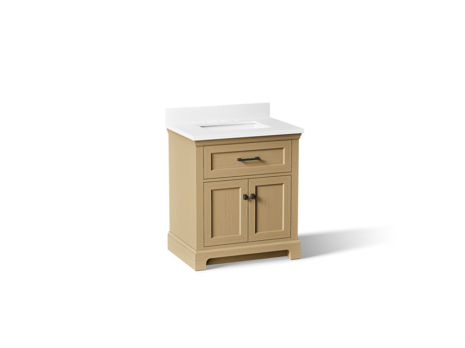 KOHLER K-29260-BD1 Charlemont 30" bathroom vanity cabinet with sink and quartz top