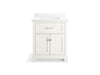 KOHLER K-29260-BD1 Charlemont 30" bathroom vanity cabinet with sink and quartz top, white - view 3