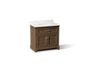 Kohler Charlemont 36" bathroom vanity cabinet with sink and quartz top