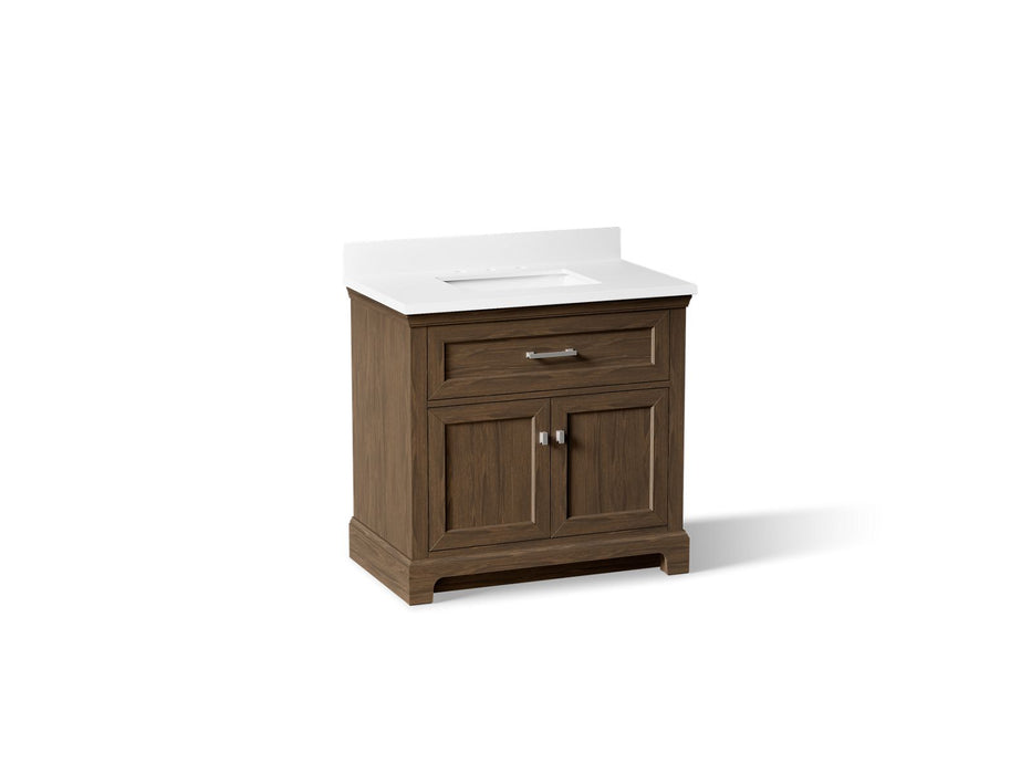 Kohler Charlemont 36" bathroom vanity cabinet with sink and quartz top
