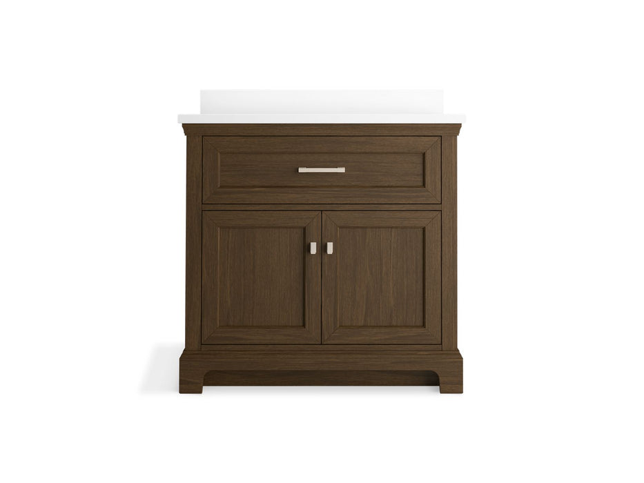 Kohler Charlemont 36" bathroom vanity cabinet with sink and quartz top
