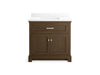 Kohler Charlemont 36" bathroom vanity cabinet with sink and quartz top
