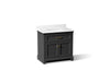 Kohler Charlemont 36" bathroom vanity cabinet with sink and quartz top