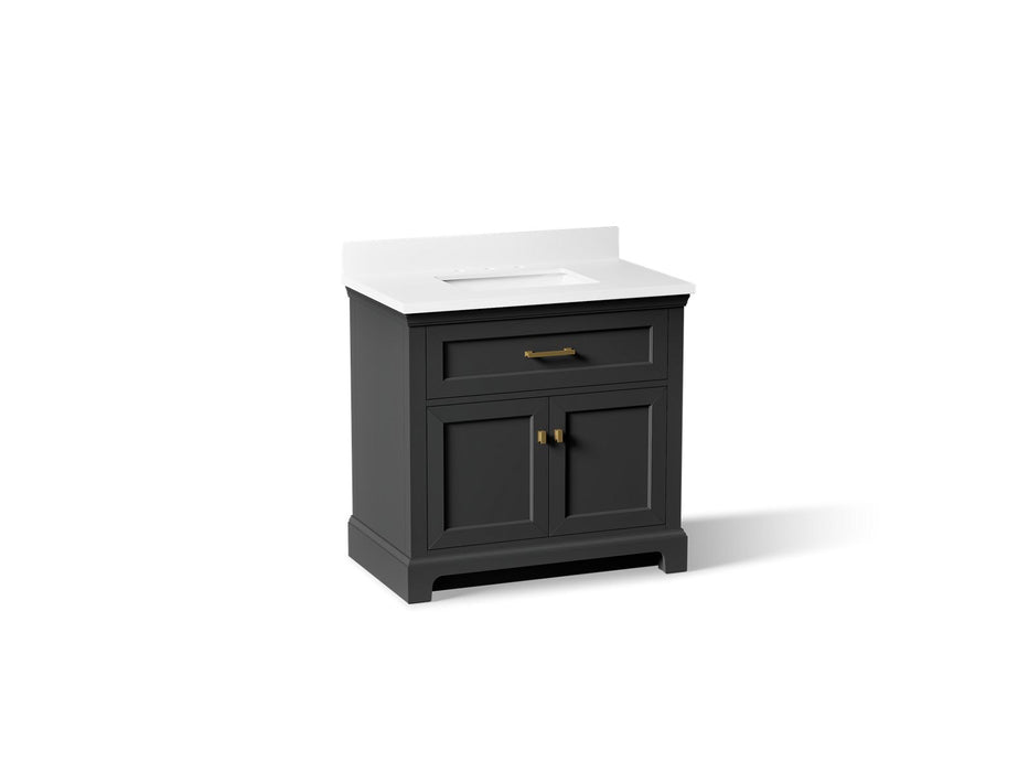 Kohler Charlemont 36" bathroom vanity cabinet with sink and quartz top