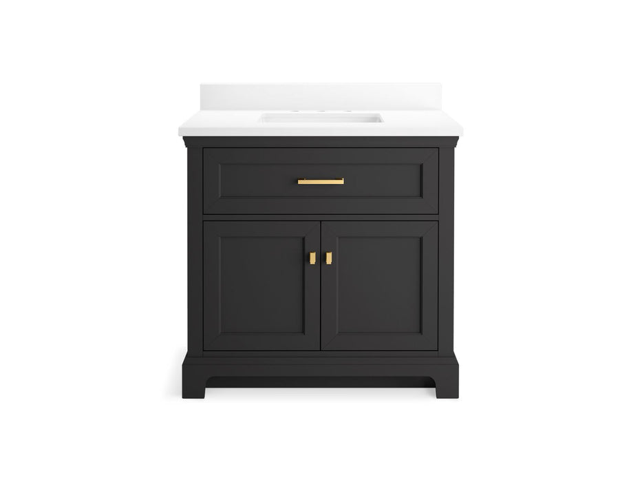 Kohler Charlemont 36" bathroom vanity cabinet with sink and quartz top