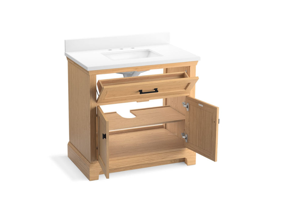 KOHLER K-29261-BD1 Charlemont 36" bathroom vanity cabinet with sink and quartz top