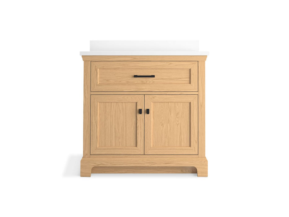 KOHLER K-29261-BD1 Charlemont 36" bathroom vanity cabinet with sink and quartz top