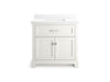 Kohler Charlemont 36" bathroom vanity cabinet with sink and quartz top