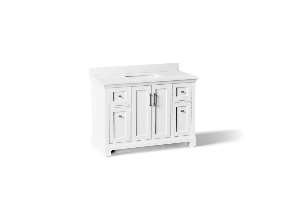 KOHLER K-29262-BD1 Charlemont 48" bathroom vanity cabinet with sink and quartz top