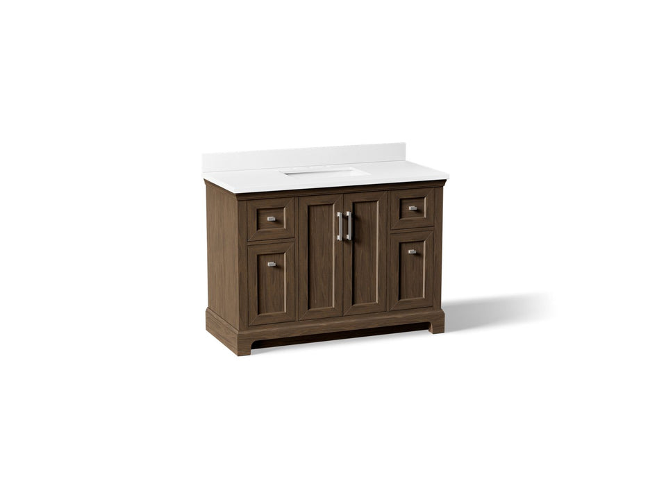Kohler Charlemont 48" bathroom vanity cabinet with sink and quartz top