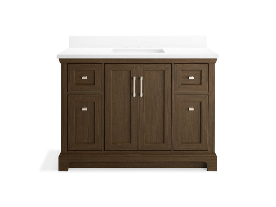 Kohler Charlemont 48" bathroom vanity cabinet with sink and quartz top