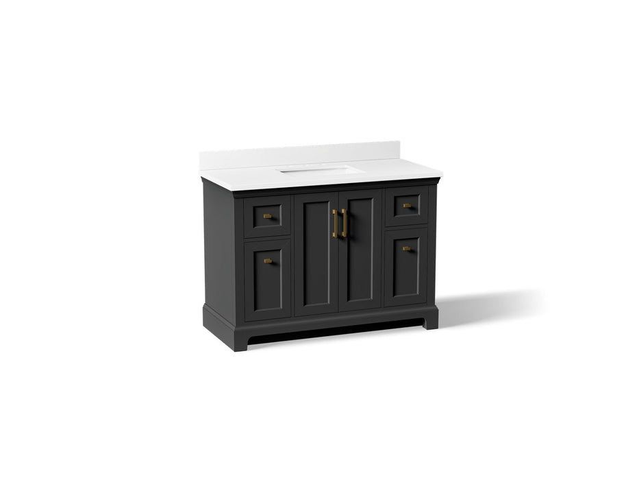 Kohler Charlemont 48" bathroom vanity cabinet with sink and quartz top